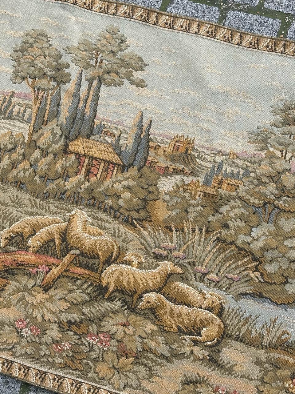 Jolie tapisserie jacquard de style Aubusson vintage en vente 8