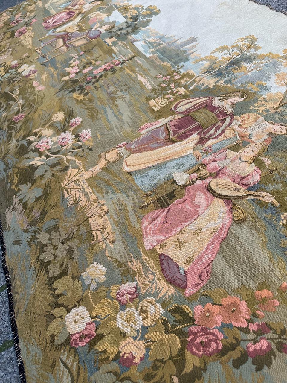 Pretty Vintage Jacquard-Wandteppich im Aubusson-Stil im Angebot 8