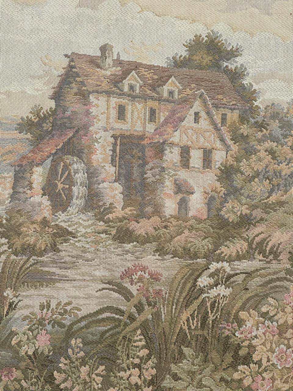 Jolie tapisserie jacquard de style Aubusson vintage en vente 9