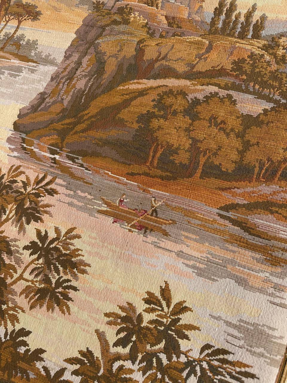 Jolie tapisserie jacquard de style Aubusson vintage en vente 9