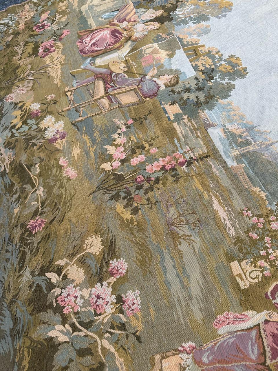 Pretty Vintage Jacquard-Wandteppich im Aubusson-Stil im Angebot 9