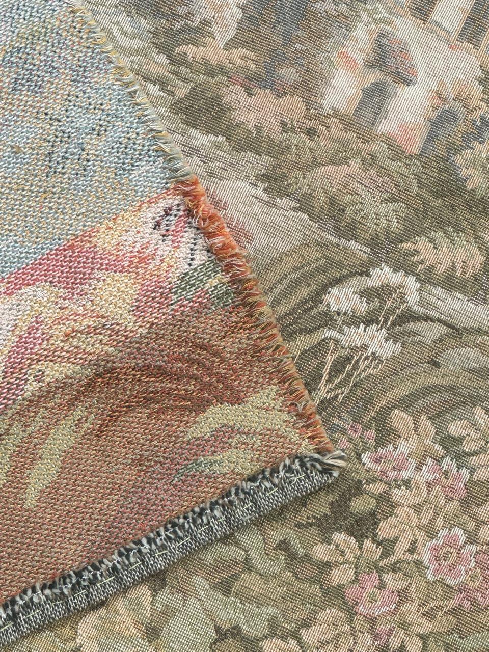 Jolie tapisserie jacquard de style Aubusson vintage en vente 10