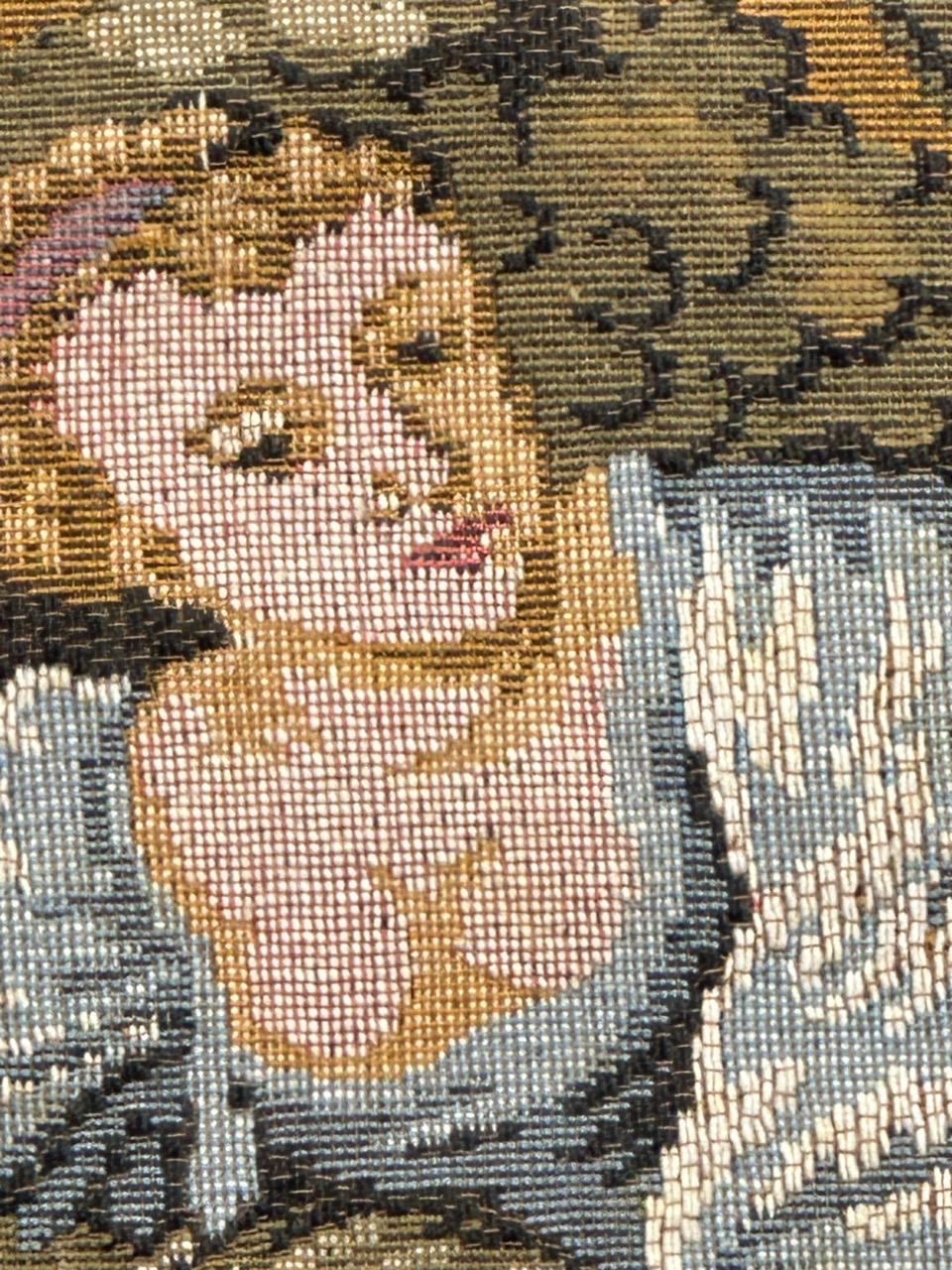 Jolie tapisserie jacquard de style Aubusson vintage en vente 10