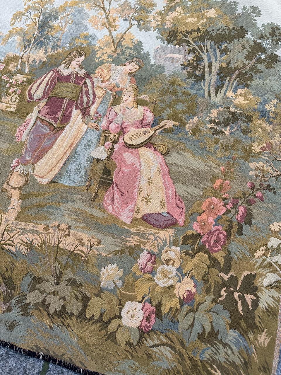 Pretty Vintage Jacquard-Wandteppich im Aubusson-Stil im Angebot 10