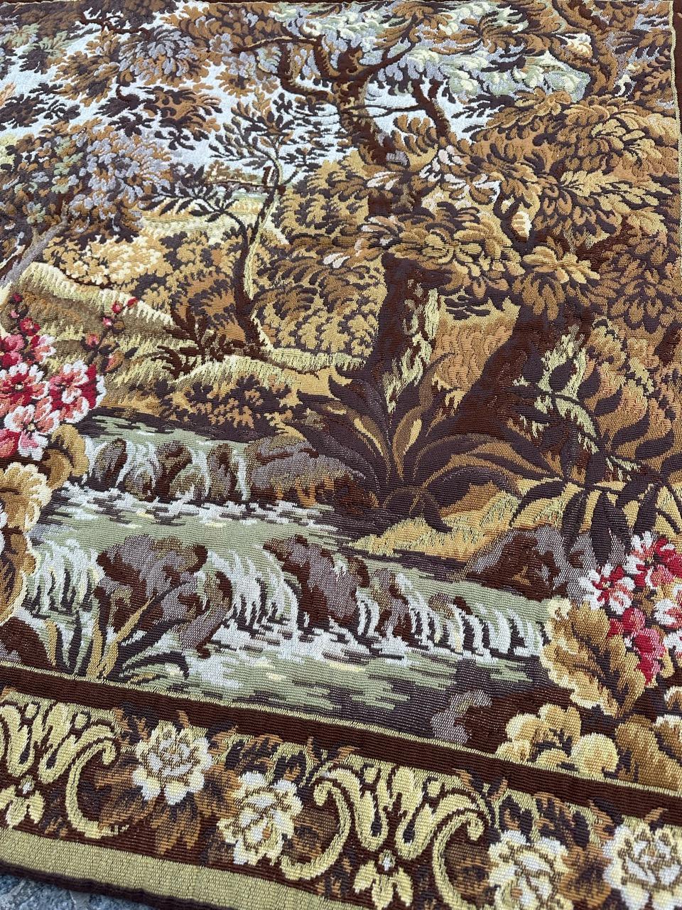 Pretty Vintage Jacquard-Wandteppich im Aubusson-Stil im Angebot 11