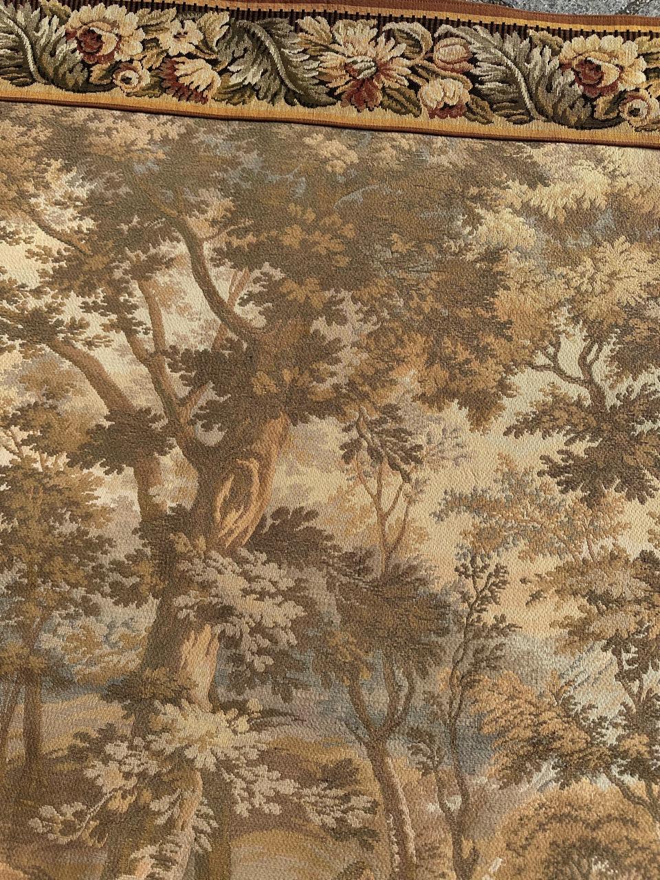 Bonito Tapiz Jacquard Vintage Estilo Aubusson en venta 11