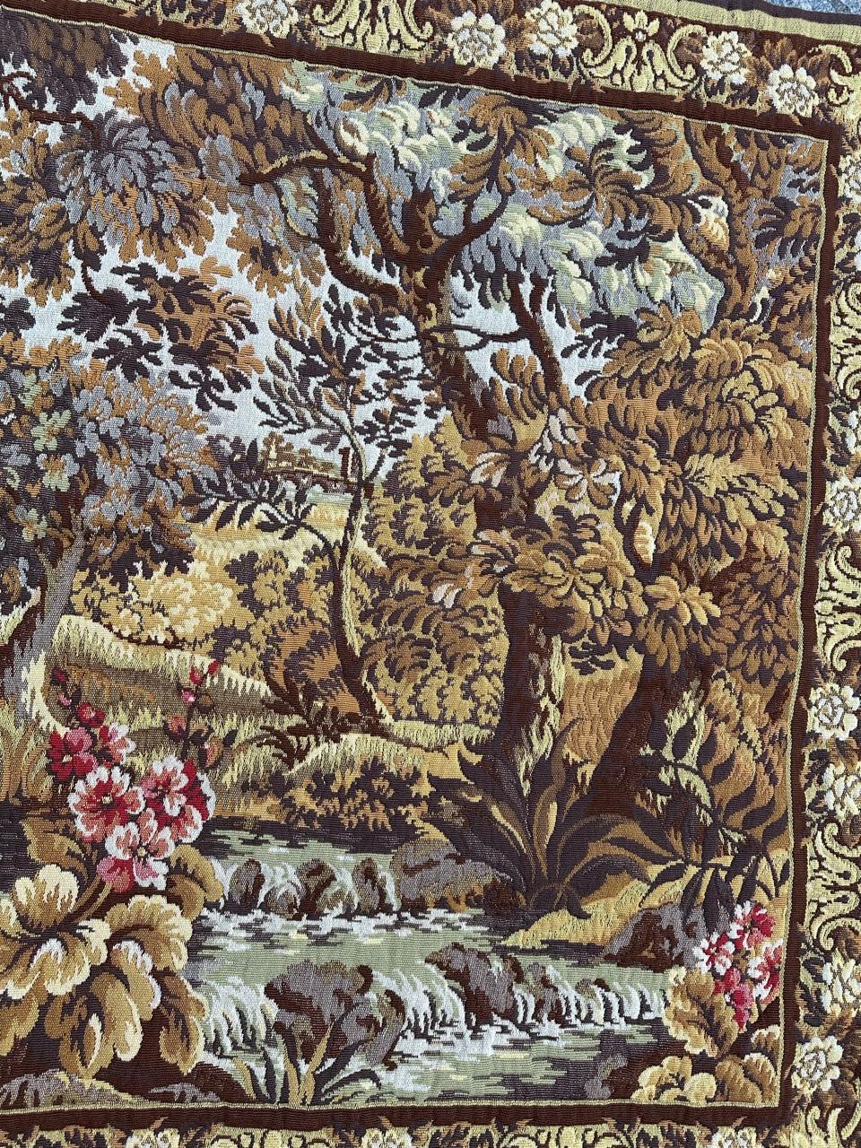 Pretty Vintage Jacquard-Wandteppich im Aubusson-Stil im Angebot 12