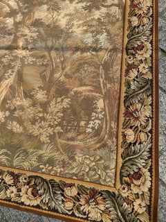 Pretty Vintage Aubusson Style Jacquard Tapestry
