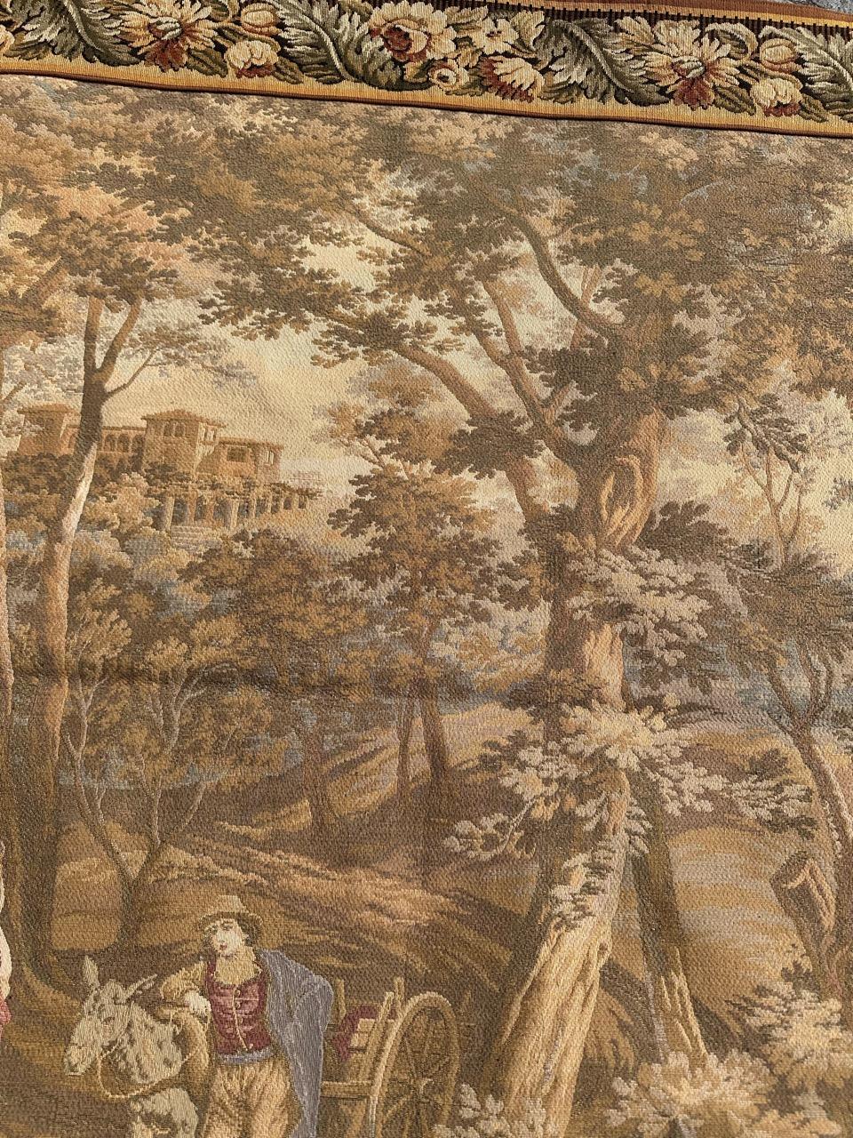 Bonito Tapiz Jacquard Vintage Estilo Aubusson Hecho a máquina en venta