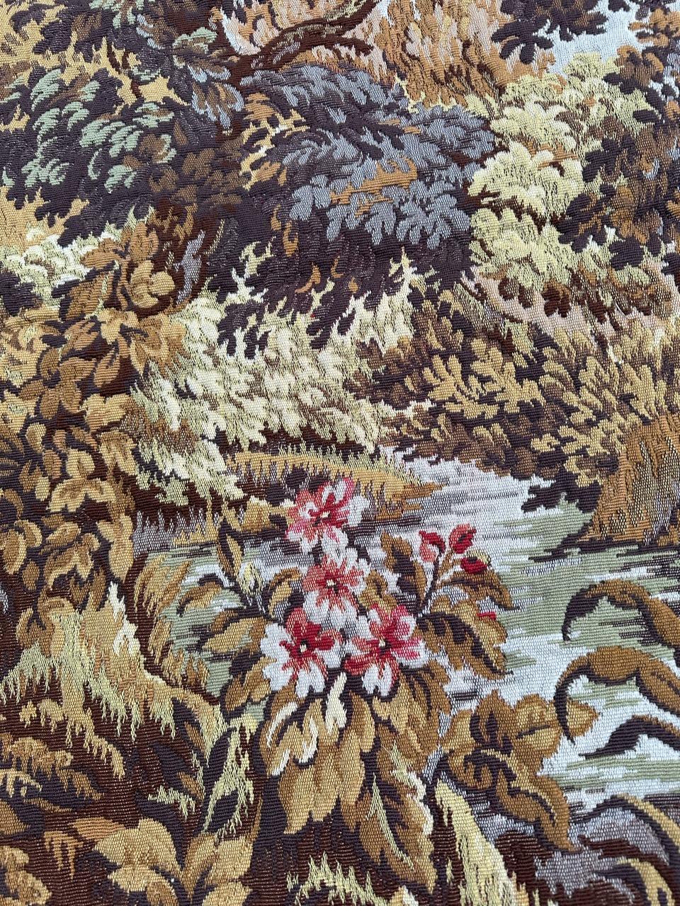 Pretty Vintage Jacquard-Wandteppich im Aubusson-Stil im Zustand „Gut“ im Angebot in Saint Ouen, FR