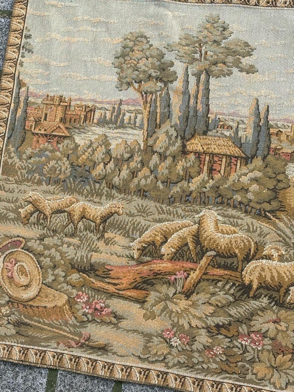 Jolie tapisserie jacquard de style Aubusson vintage Bon état - En vente à Saint Ouen, FR