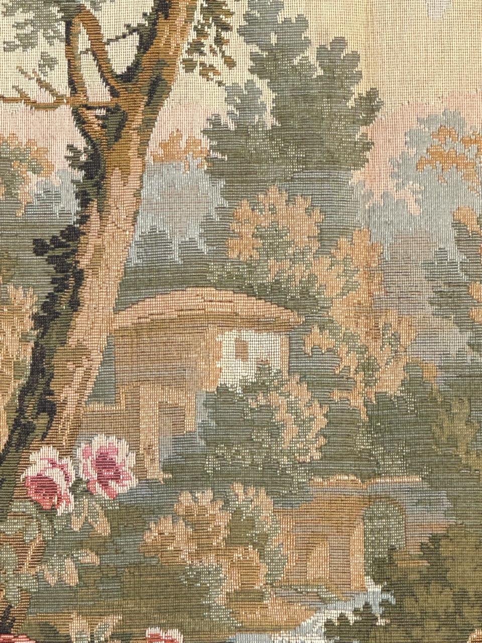 XX secolo Grazioso arazzo jacquard stile Aubusson d'epoca in vendita