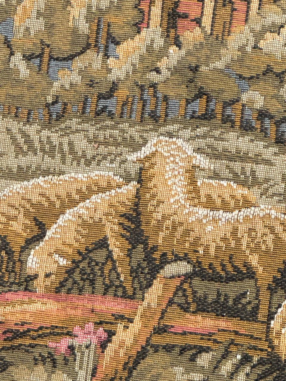 20ième siècle Jolie tapisserie jacquard de style Aubusson vintage en vente
