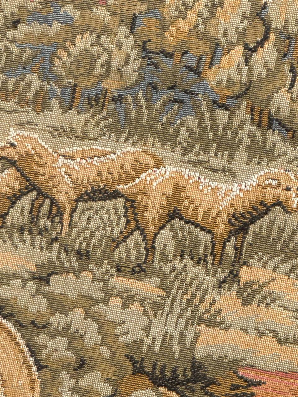 Laine Jolie tapisserie jacquard de style Aubusson vintage en vente