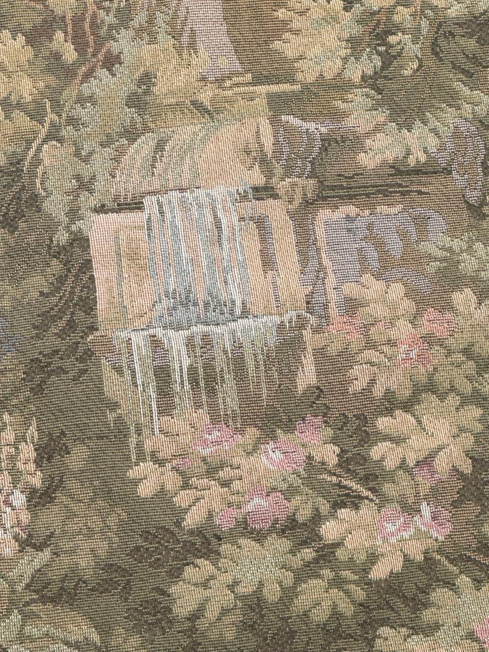 Jolie tapisserie jacquard de style Aubusson vintage en vente 1