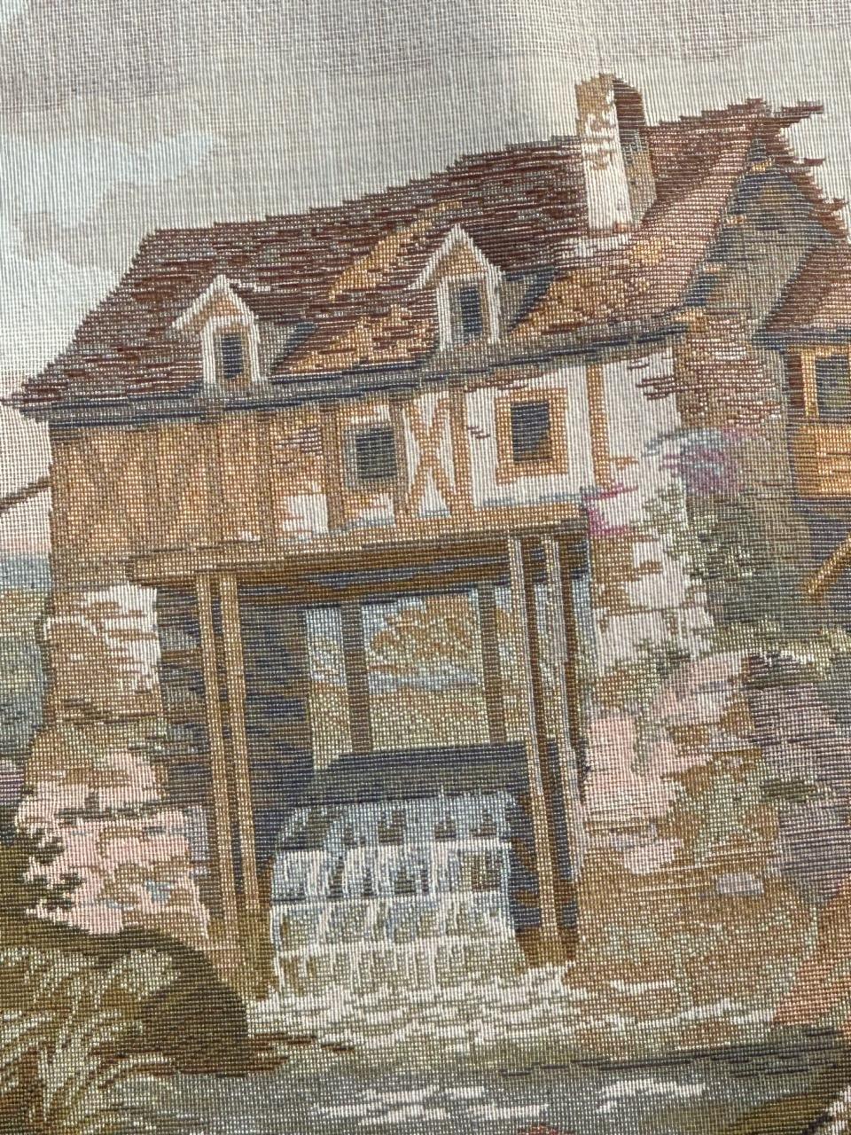 Jolie tapisserie jacquard de style Aubusson vintage en vente 1