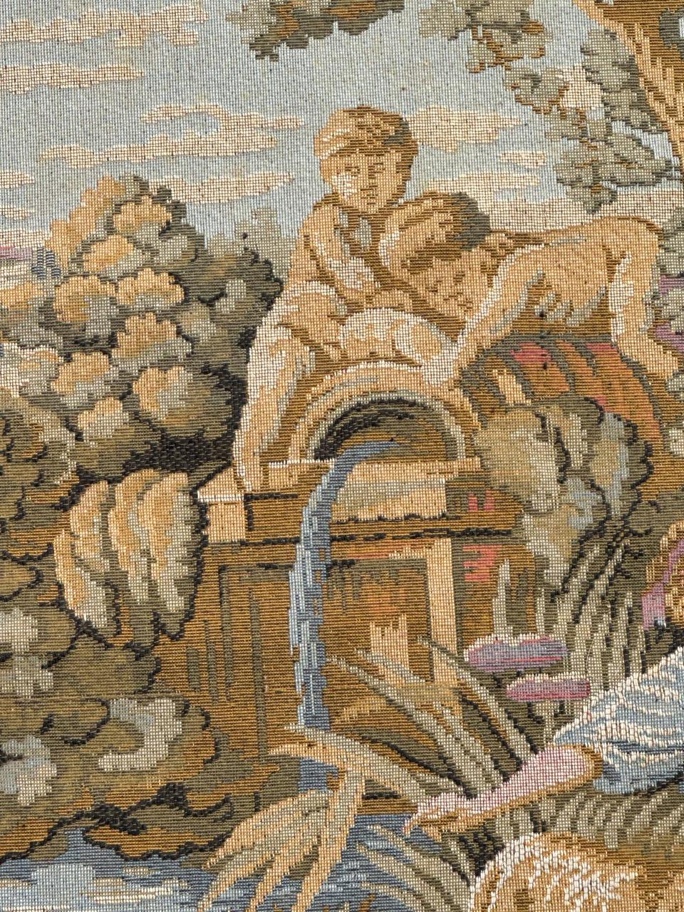 Jolie tapisserie jacquard de style Aubusson vintage en vente 1
