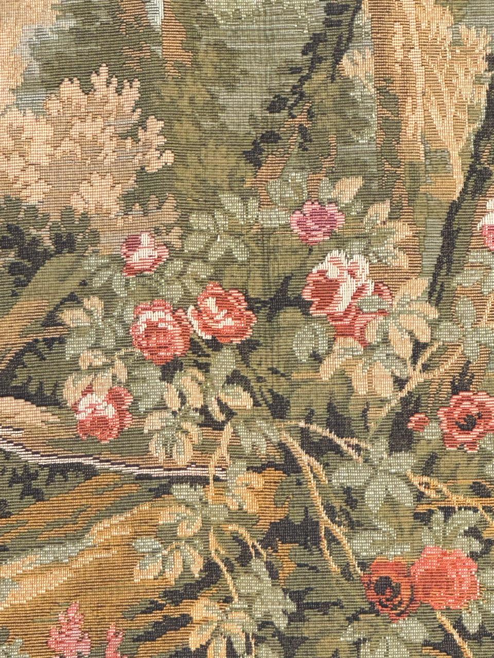 Grazioso arazzo jacquard stile Aubusson d'epoca in vendita 2