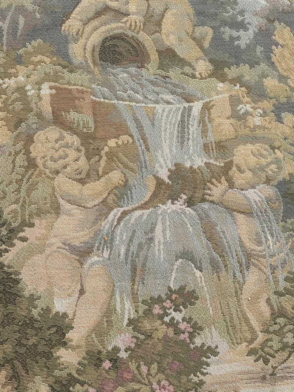 Jolie tapisserie jacquard de style Aubusson vintage en vente 2