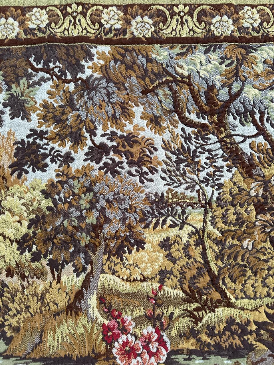 Pretty Vintage Jacquard-Wandteppich im Aubusson-Stil im Angebot 2