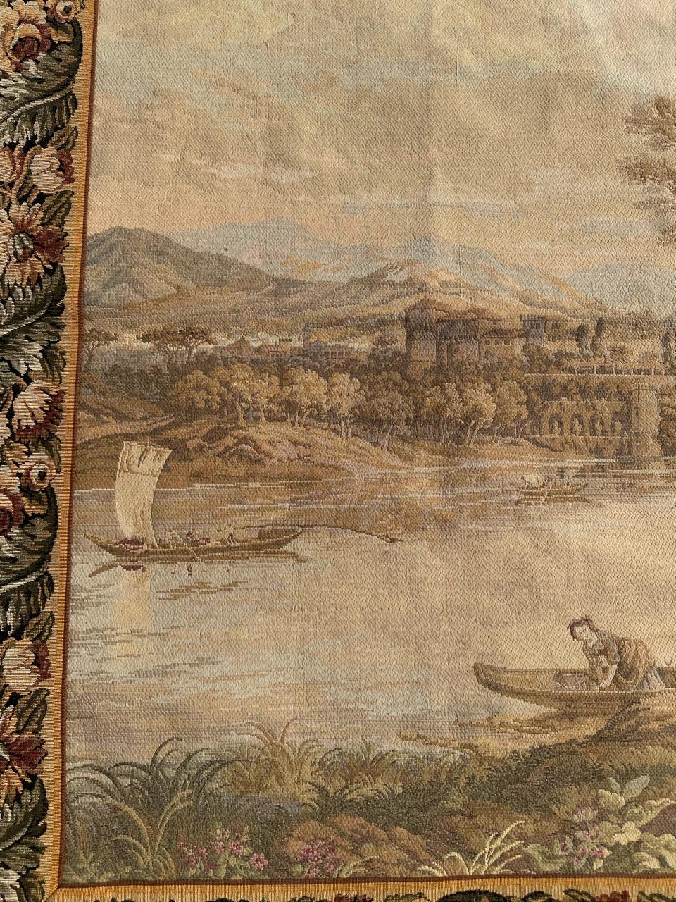 Bonito Tapiz Jacquard Vintage Estilo Aubusson en venta 2