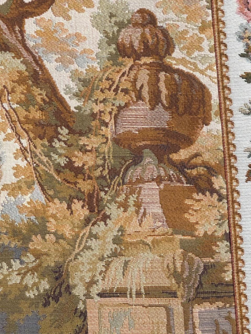 Jolie tapisserie jacquard de style Aubusson vintage en vente 2
