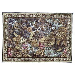 Pretty Vintage Jacquard-Wandteppich im Aubusson-Stil