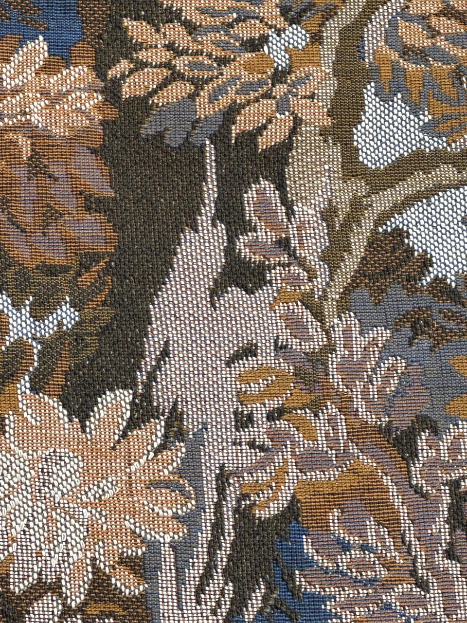 Pretty Vintage-Jacquard-Wandteppich im Aubusson-Stil, Jagd mit Hund im Angebot 9