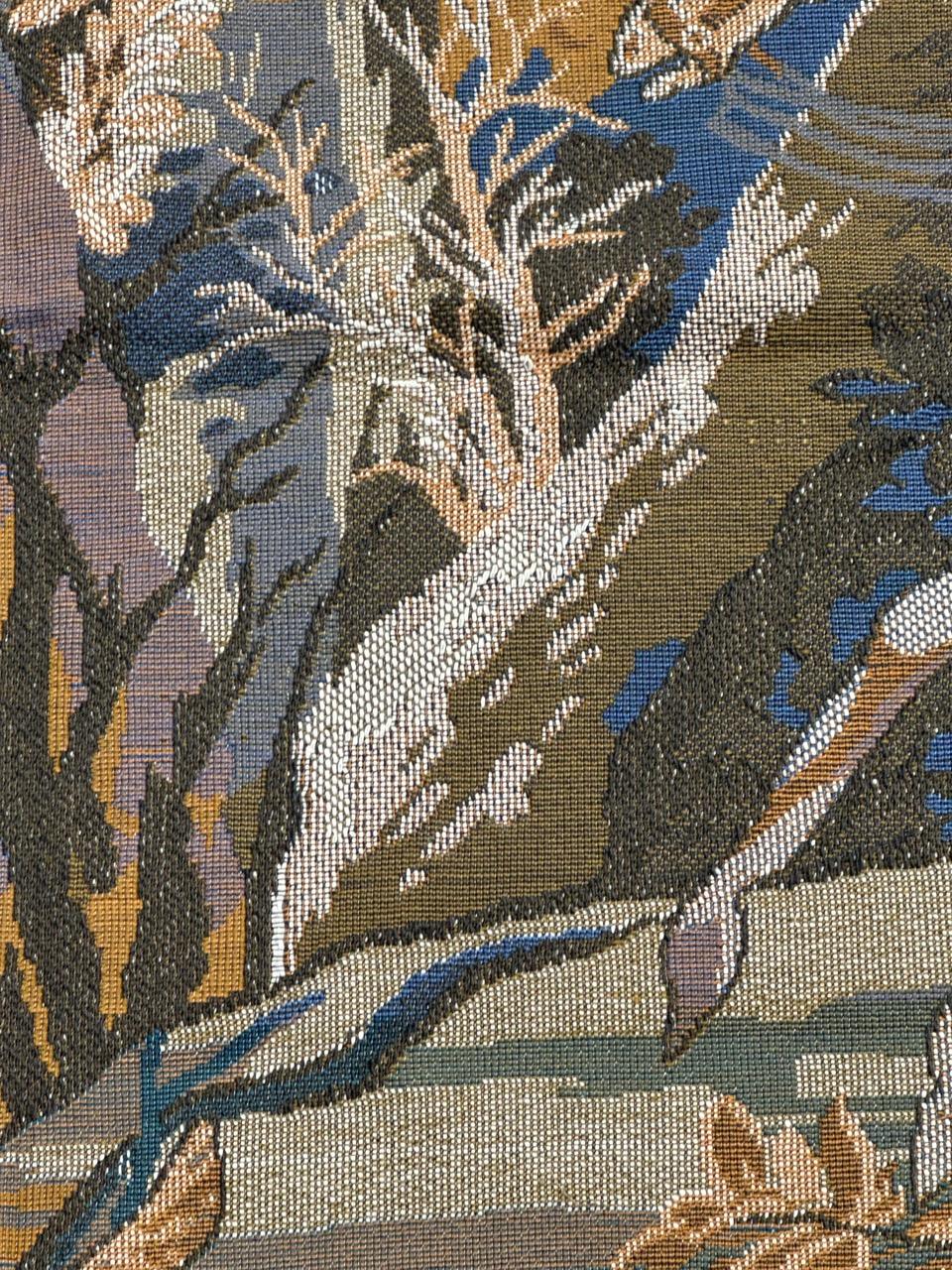 Pretty Vintage-Jacquard-Wandteppich im Aubusson-Stil, Jagd mit Hund im Angebot 2