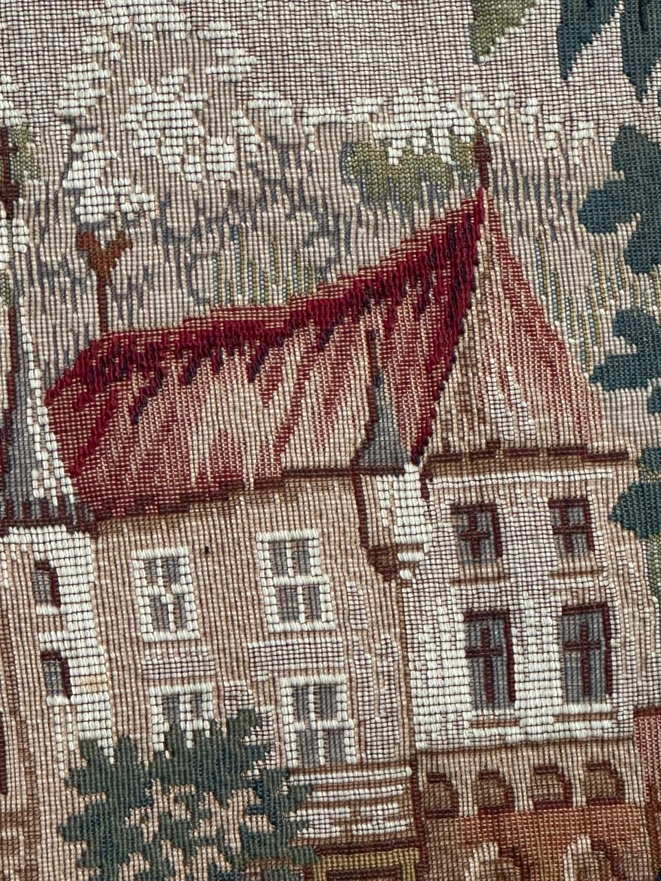 Jolie tapisserie jacquard de style Aubusson, paysage Lauragais en vente 7