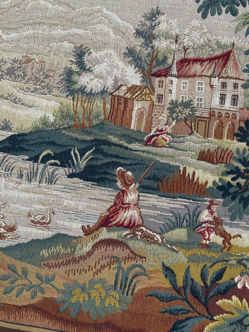 Jolie tapisserie jacquard de style Aubusson, paysage Lauragais en vente 9