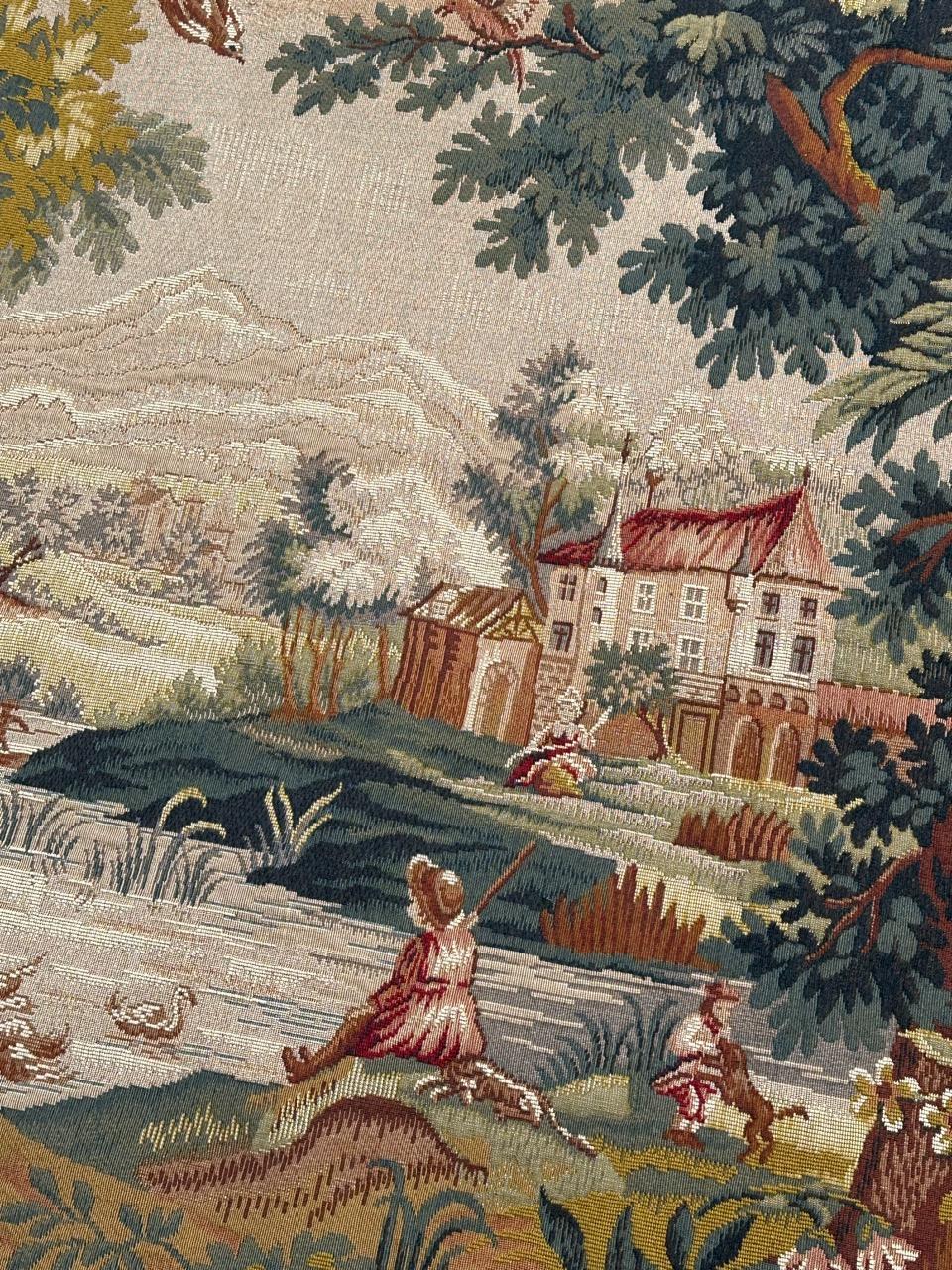 Jolie tapisserie jacquard de style Aubusson, paysage Lauragais en vente 12