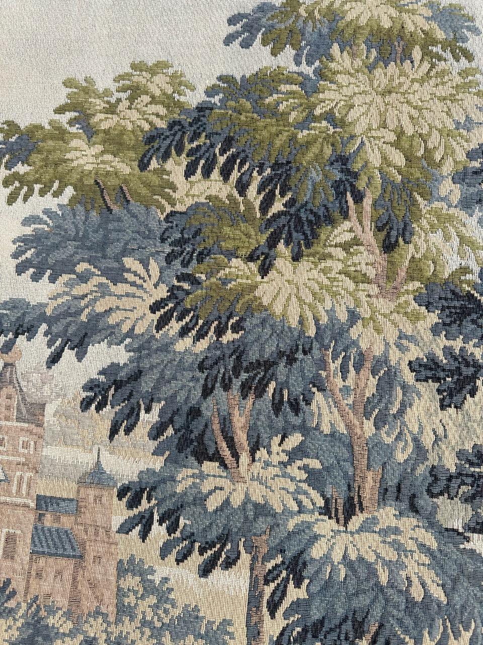 Pretty Vintage Jacquard-Wandteppich im Aubusson-Stil, mittelalterliches Design im Angebot 6