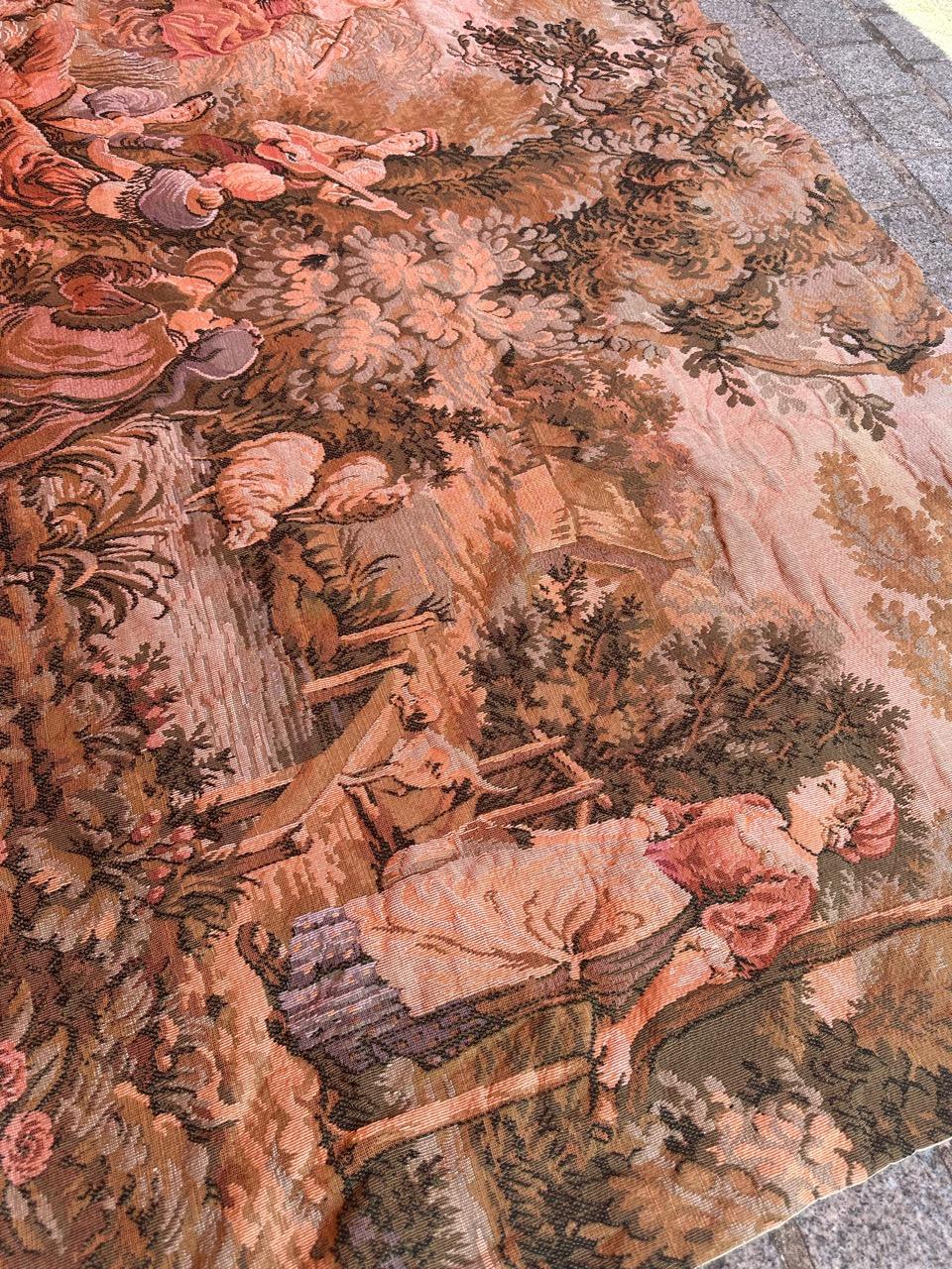 Pretty Vintage Aubusson Style Jaquar Tapestry For Sale 3