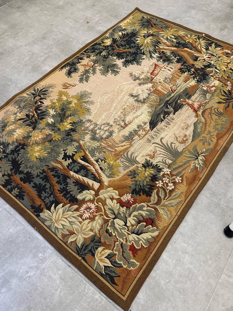 Pretty Vintage Aubusson Style Jaquar Tapestry 4