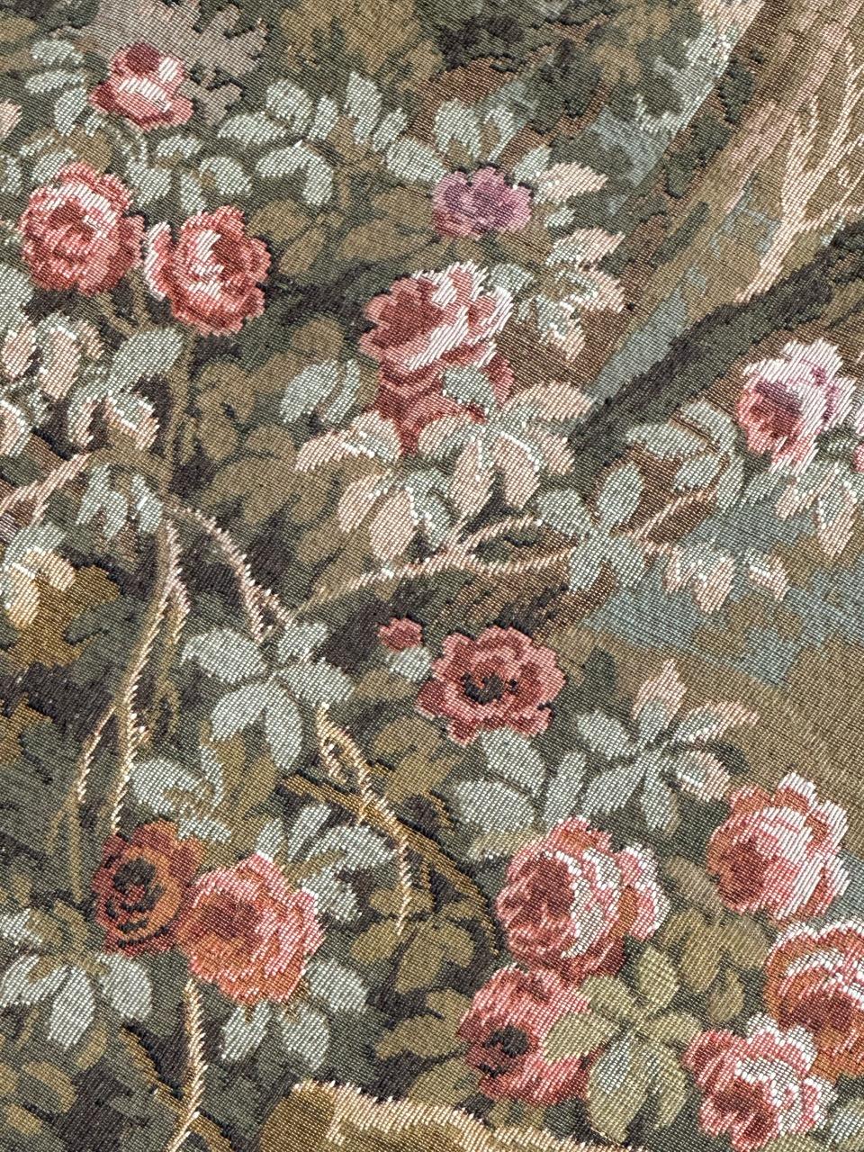 Bobyrug’s Pretty Vintage Aubusson Style Jaquar Tapestry For Sale 7