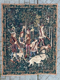 Bonito Tapiz Jaquar Vintage Estilo Aubusson de Bobyrug