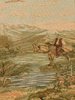 Bobyrug’s Pretty Vintage Aubusson Style Jaquar Tapestry