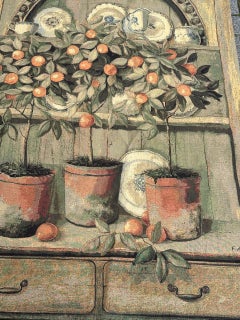 Jolie tapisserie jaquar de style Aubusson vintage