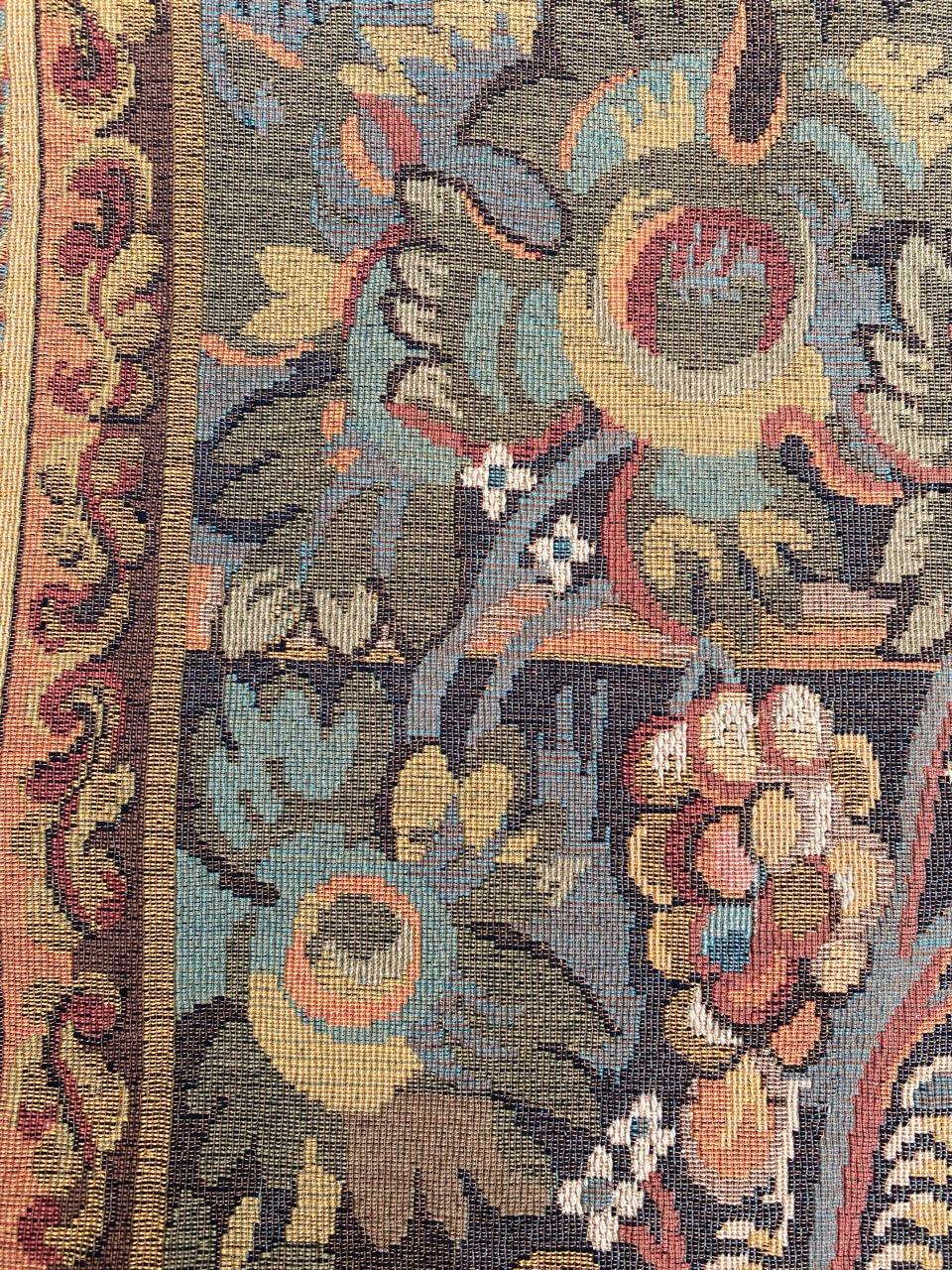 Bobyrug’s Pretty Vintage Aubusson Style Jaquar Tapestry For Sale 2