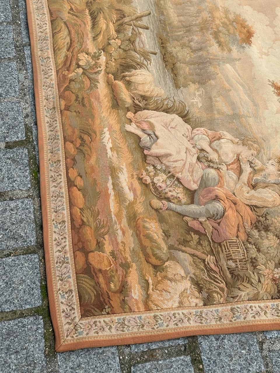 Pretty Vintage Aubusson Style Jaquar Tapestry 2