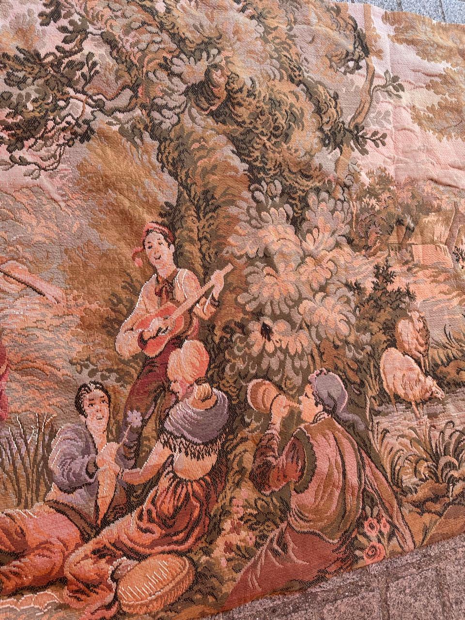 Pretty Vintage Aubusson Style Jaquar Tapestry For Sale 2