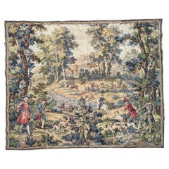 Pretty Vintage Aubusson Style Jaquar Tapestry
