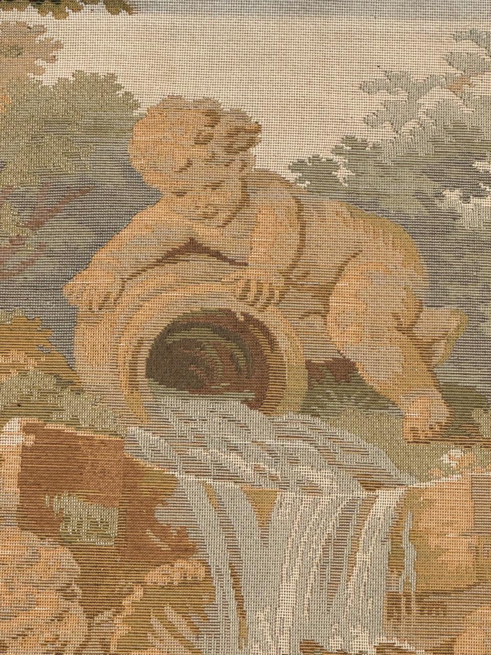 Grazioso arazzo Jaquar in stile Aubusson d'epoca 