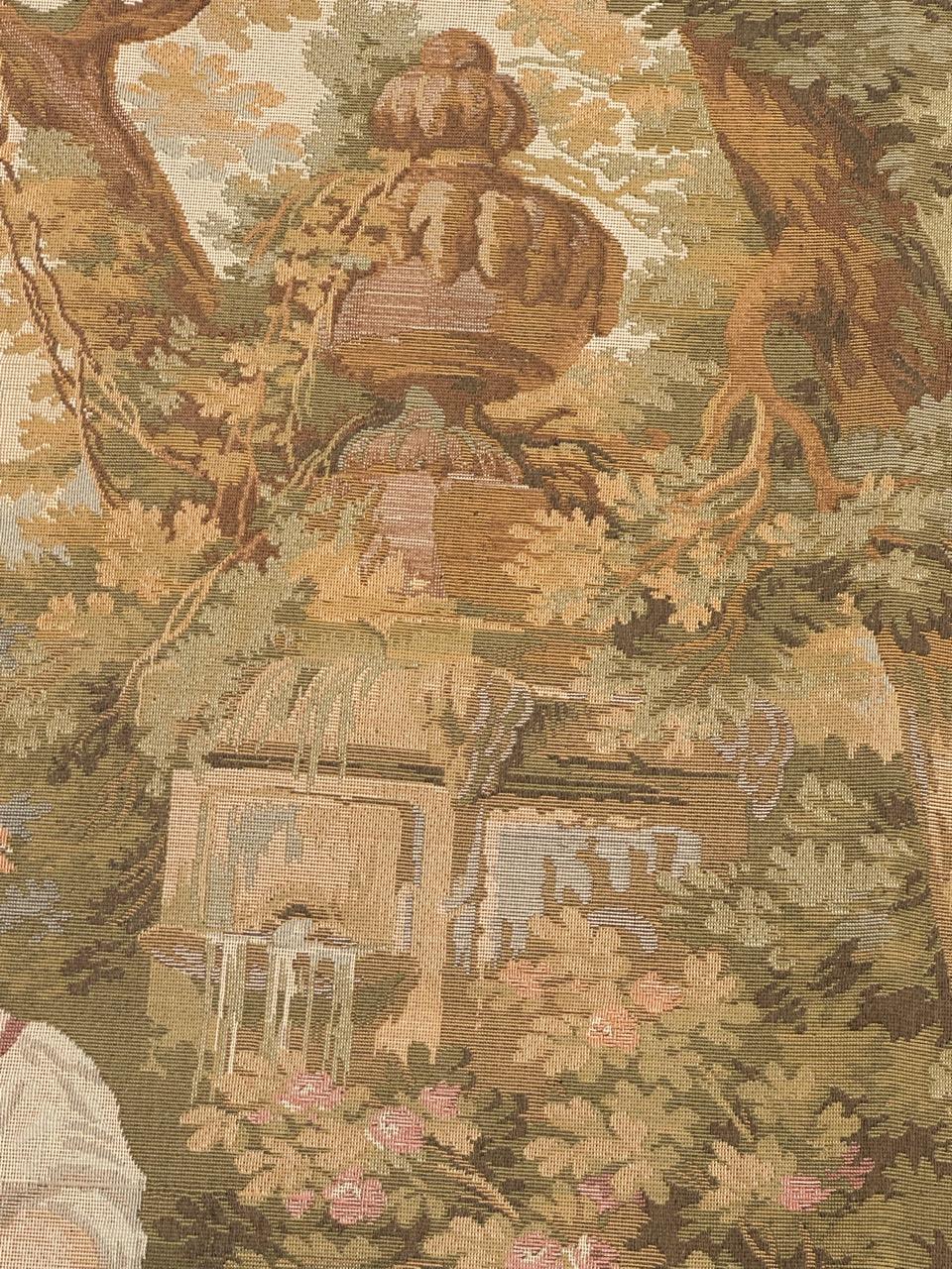 Grazioso arazzo Jaquar in stile Aubusson d'epoca 