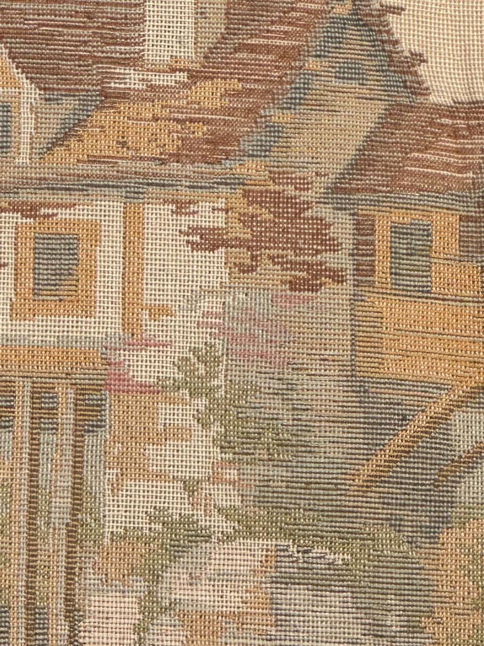 Grazioso arazzo Jaquar in stile Aubusson d'epoca 
