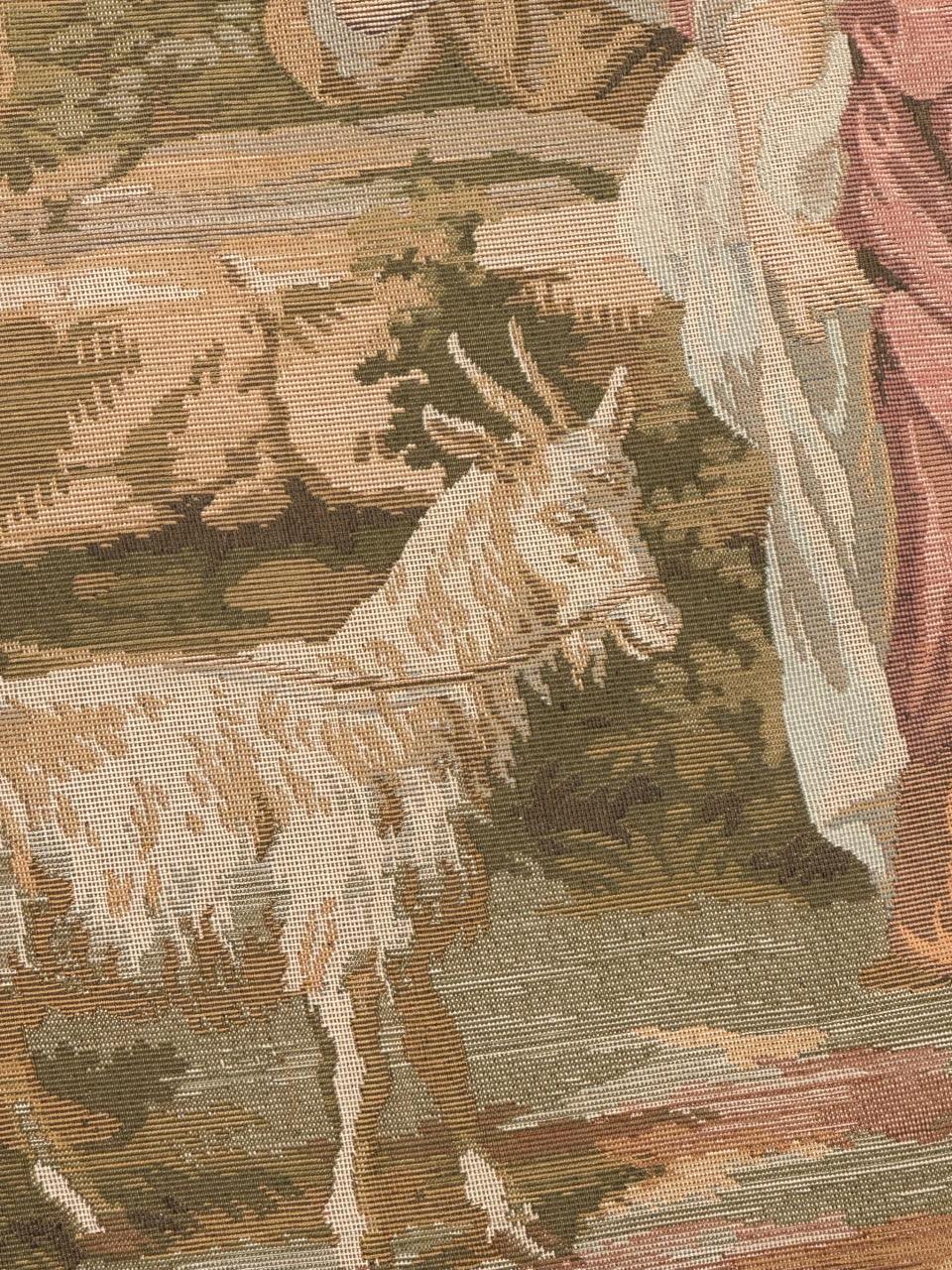 Lana Grazioso arazzo Jaquar in stile Aubusson d'epoca 