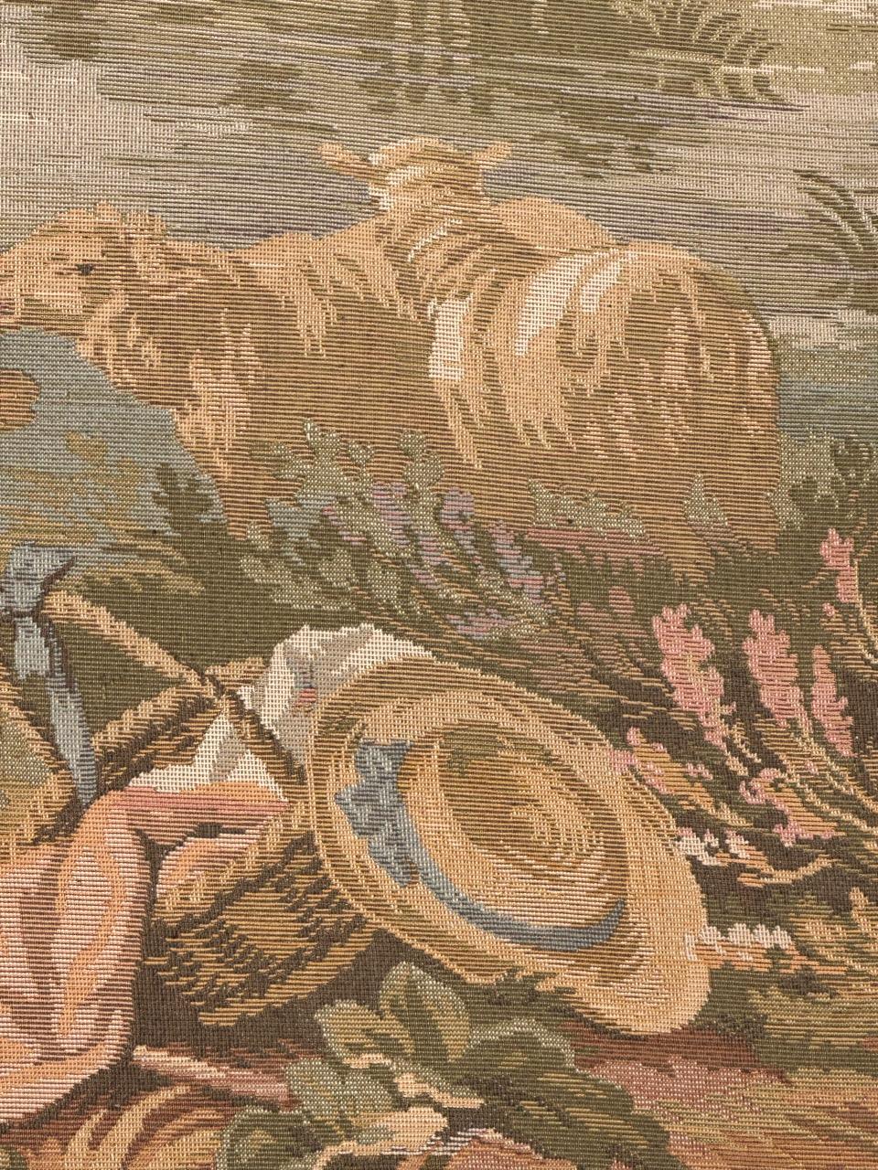 Grazioso arazzo Jaquar in stile Aubusson d'epoca 