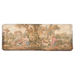 Pretty Vintage Aubusson Style Jaquar Tapestry “fountain rest “