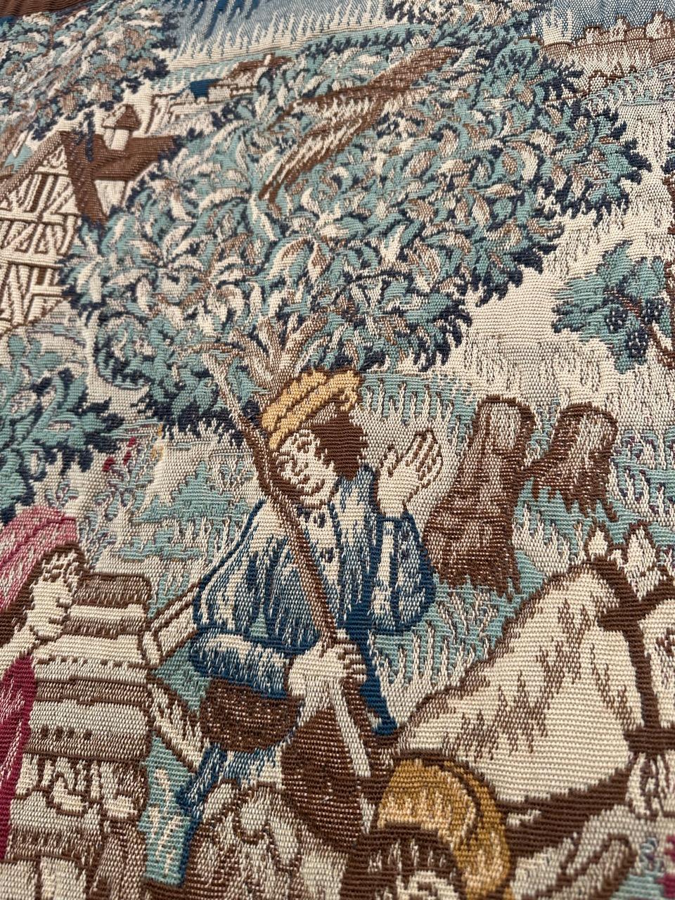 Joli Vintage Aubusson Style médiéval design Jacquard Tapisserie 